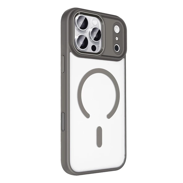 iPhone 17 Pro Terea Magsafe Kapak - Gri - Resim 3