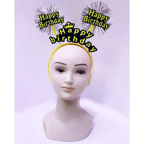 Happy Birthday Neon Sarı Tacı ürün görseli 1