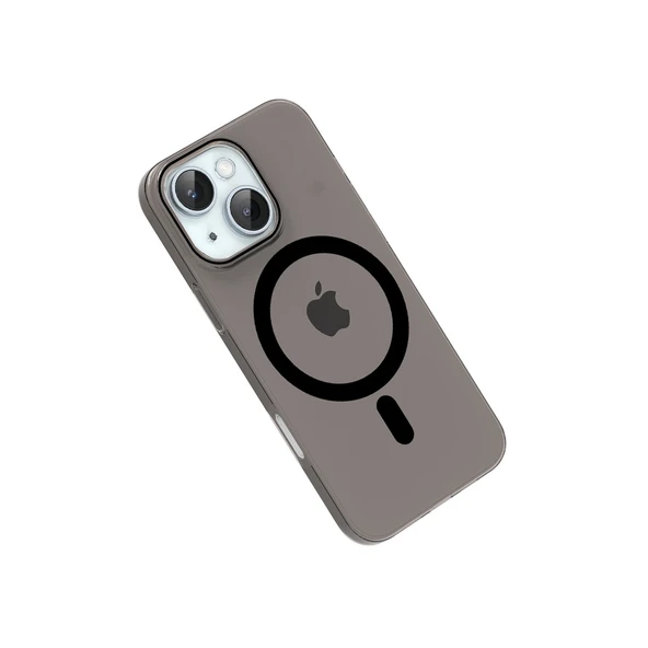 iPhone 14 Pc Blank Magsafe Kapak - Siyah - Resim 3