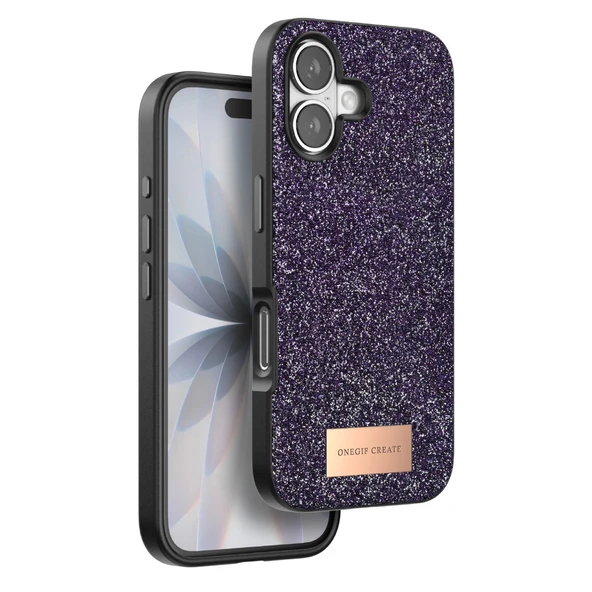 iPhone 17 Bright Simli Kapak - Derin Mor ürün görseli 1