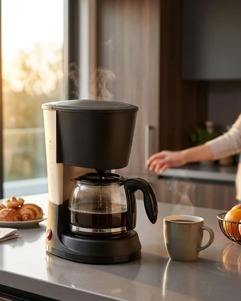 12 Fincan Filtre Kahve Makinesi 1.2 Litre Damlatmaz Sistem Kahve Makinesi ürün görseli 1