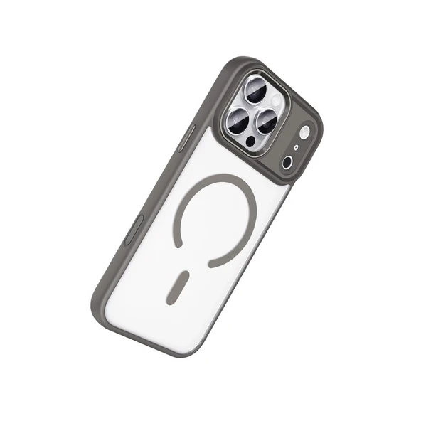 iPhone 17 Pro Terea Magsafe Kapak - Gri - Resim 4