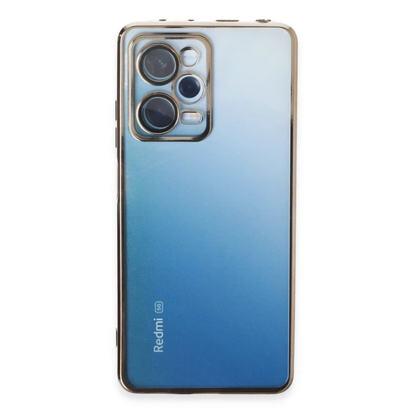 Xiaomi Redmi Note 12 Pro 5g Kılıf Kamera Korumalı Lensli Silikon - Gold ürün görseli 1