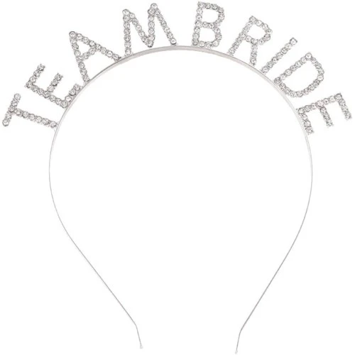Gümüş Kaplama Kristal Taşlı Team Bride Taç ürün görseli 1