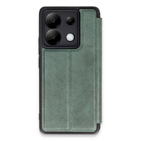 Xiaomi Redmi Note 13 Pro 5g Kılıf Flip Cover - Koyu Yeşil ürün görseli 1