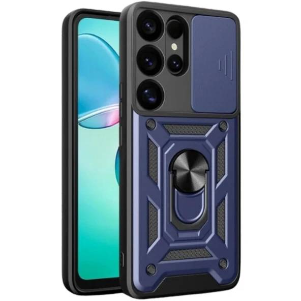 Samsung Galaxy S26 Ultra Pars Lens Yüzüklü Silikon - Lacivert ürün görseli 1