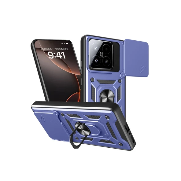 Xiaomi Mi 15t Pars Lens Yüzüklü Silikon - Lacivert ürün görseli 1