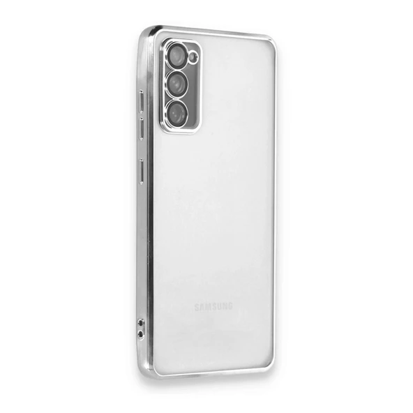 Samsung Galaxy S20 Fe Kılıf Kamera Korumalı Lensli Silikon - Gümüş ürün görseli 1