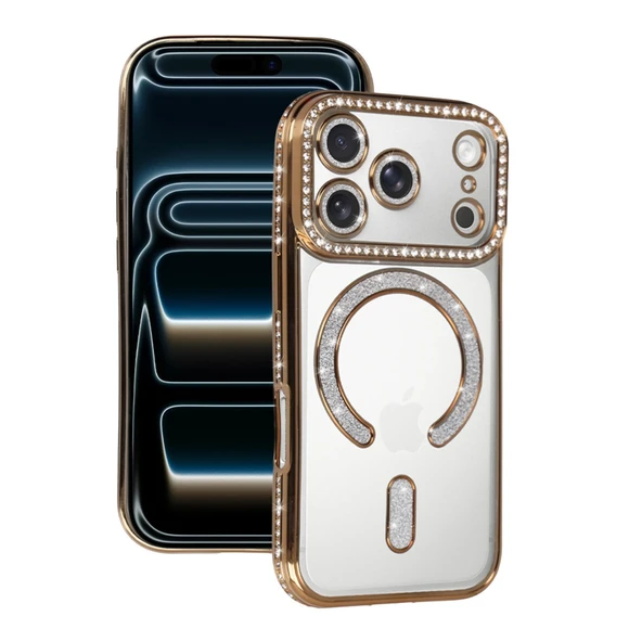 iPhone 17 Pro Max Joke Simli Magneticsafe Kılıf - Gold ürün görseli 1