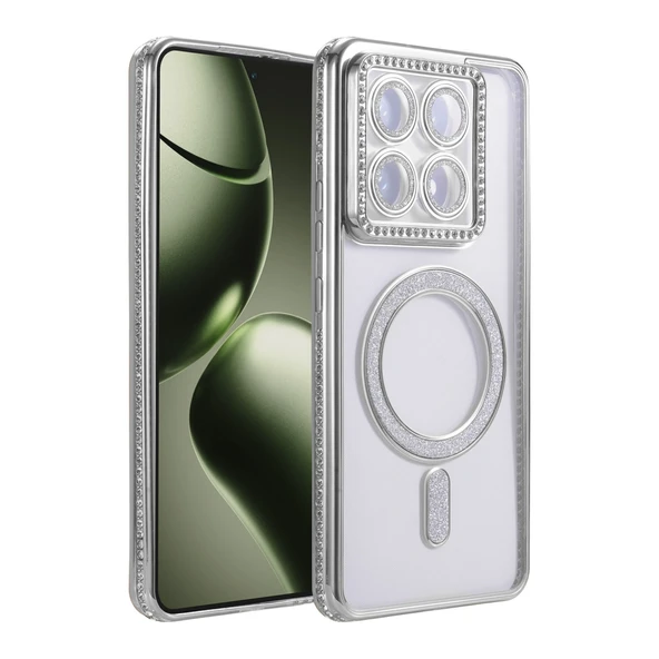 Xiaomi Mi 14t Pro Joke Simli Magneticsafe Kılıf - Gümüş ürün görseli 1