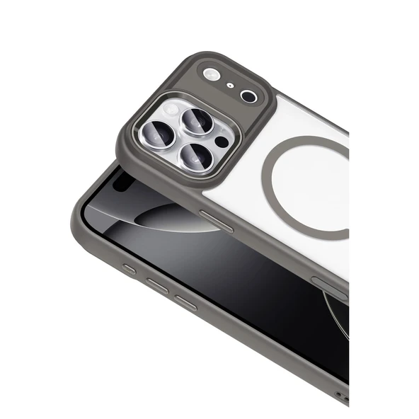 iPhone 17 Pro Terea Magsafe Kapak - Gri - Resim 2