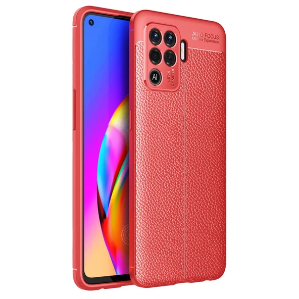 Oppo Reno 5 Lite Kılıf Auto Focus Kapak - Kırmızı ürün görseli 1