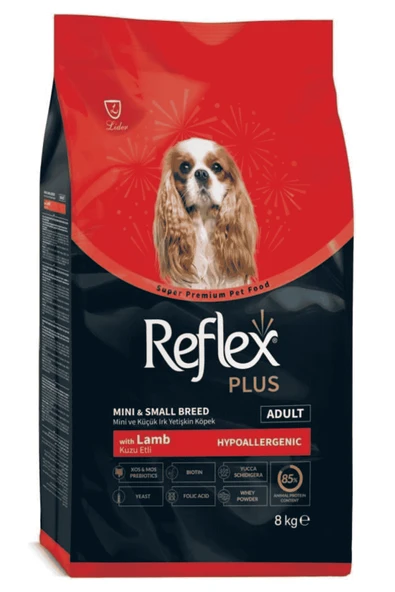 Reflex plus mini adult 8 kg kuzu etli pirinçli küçük ırk hipoalerjenik yetişkin köpek maması ürün görseli 1