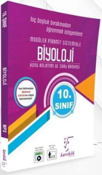10. Sınıf Biyoloji MPS Konu Anlatımı ve Soru Bankası Karekök Yayınları ürün görseli 1