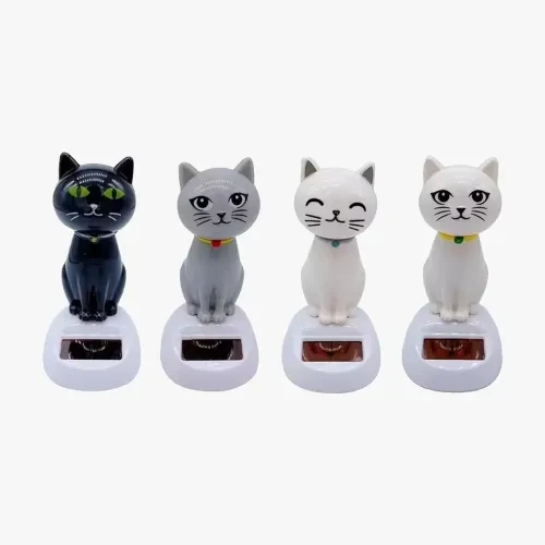 Güneş Enerjili Solar Sallanan Kedi Figürü ürün görseli 1