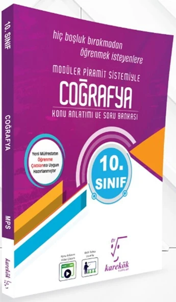 10. Sınıf Coğrafya Modüler Piramit Sistemi Soru Bankası Karekök Yayınları ürün görseli 1