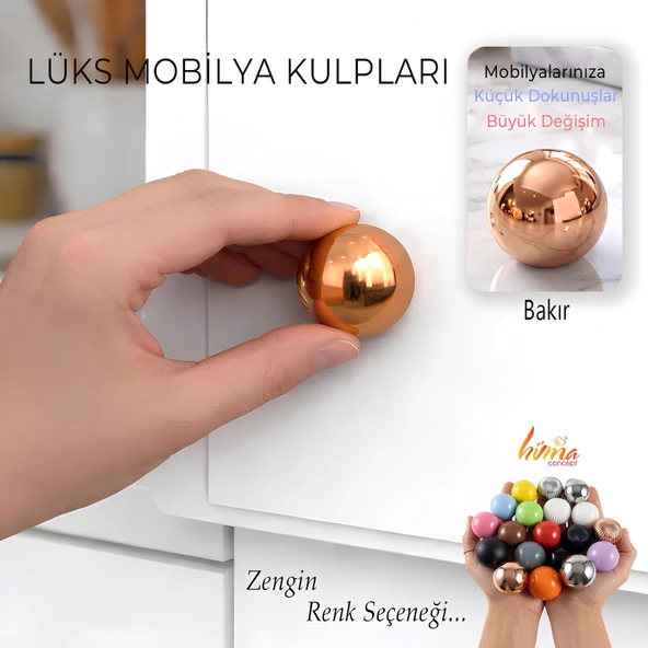 Sert Plastik Düğme Yuvarlak Top Bakır Dolap Mobilya Mutfak Dolabı Çekmece Kulbu Kulpu Kulplar ürün görseli 1