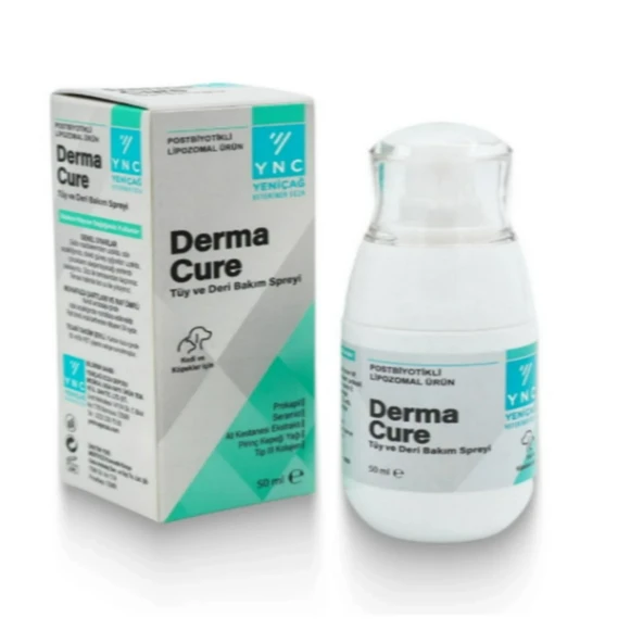 Yeniçağ Derma Cure Kedi ve Köpek Deri Bakım Solüsyonu 50 ml (Kaşıntı, Egzama, Kızarıklık ve Tahriş Giderici) ürün görseli 1