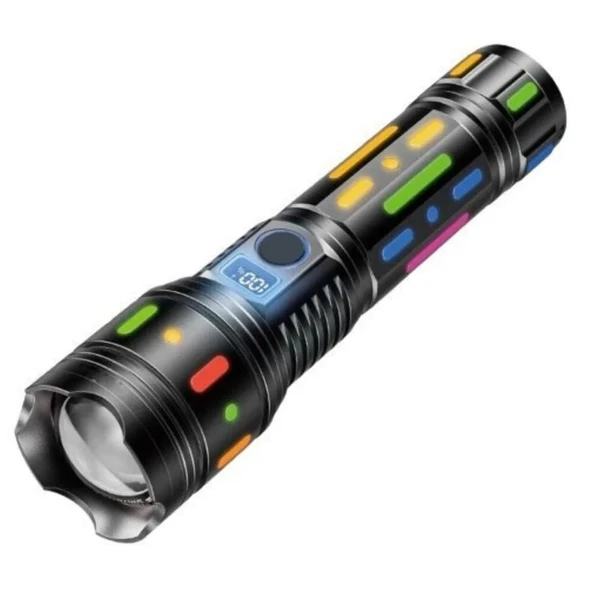 Powermaster PM-25120 Çok Fonksiyonlu Teleskopik Zoom - 5 Modlu Şarjlı El Feneri ürün görseli 1