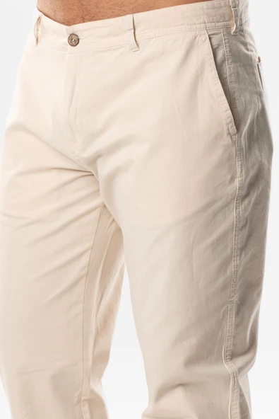 Gabardin Erkek Pantolon Krem Krm - Resim 3