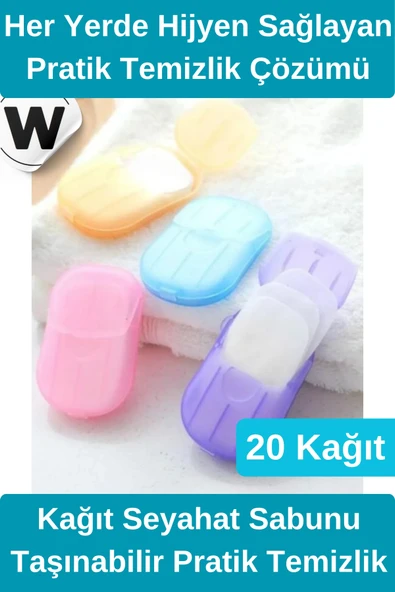 #KağıtSabun Özel Üretim Kağıt Seyahat Sabunu Kamp Outdoor Hijyenik Taşınabilir Pratik Temizlik Yaprak Sabun Suda Çözüneb ürün görseli 1