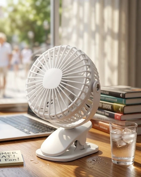 Şarjda Ve Fişte Çalışabilen Portatif Mini Fan ürün görseli 1