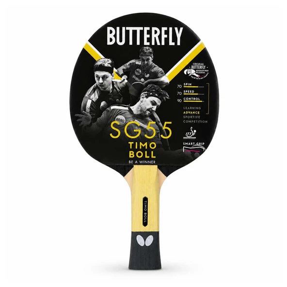 Butterfly 85022S Timo Boll SG55 Masa Tenisi Raketi Siyah ürün görseli 1