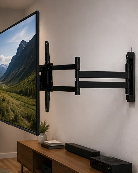 Çift Kollu Tv Askı Aparatı Hareketli Lcd Led Televizyon Askılığı ürün görseli 1