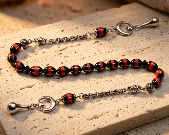 BlackCraft Oltu Taşı ve Galalith Bafon İşleme Tespih ürün görseli 1