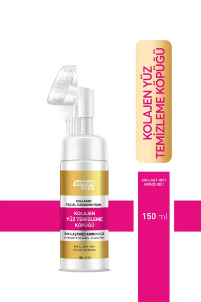 SOFTTO PLUS KOLAJEN YÜZ TEMİZLEME KÖPÜĞÜ 150 ML ürün görseli 1