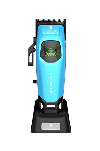 Hector Gladiator X 8000 RPM BLDC Motor Işıklı Saç Kesim ve Çizim Tıraş Makinesi Mavi ürün görseli 1