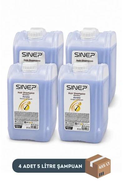 Sinep Profesyonel Protein İçerikli Onarıcı Şampuan 5 Litre x 4 Adet (1 Koli) ürün görseli 1