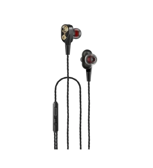 Tecno Hot Beats 3D Hifi 4 Hoparlörlü 3.5mm Jack Girişli Kablolu Mikrofonlu Kulaklık Siyah J2 ürün görseli 1
