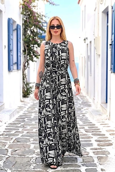 Siyah Desenli Tulum - Resim 2