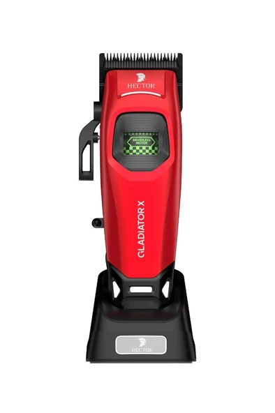 Hector Gladiator X 8000 RPM BLDC Motor Işıklı Saç Kesim ve Çizim Tıraş Makinesi Kırmızı ürün görseli 1