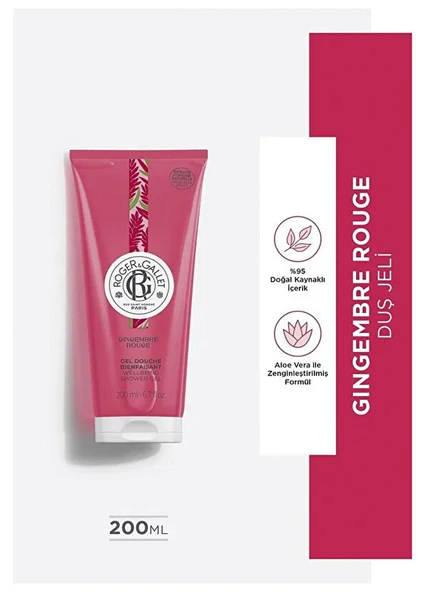 Roger&Gallet Gingembre Rouge Zencefil Yoğun Kalıcı Koku Duş Jeli 200 ml ürün görseli 1