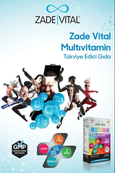 Zade Vital Multivitamin 30 Kapsül - Resim 3