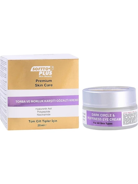 SOFTTO PLUS GÖZ ALTI TORBA VE MORLUK KARŞITI KREM 20 ML ürün görseli 1