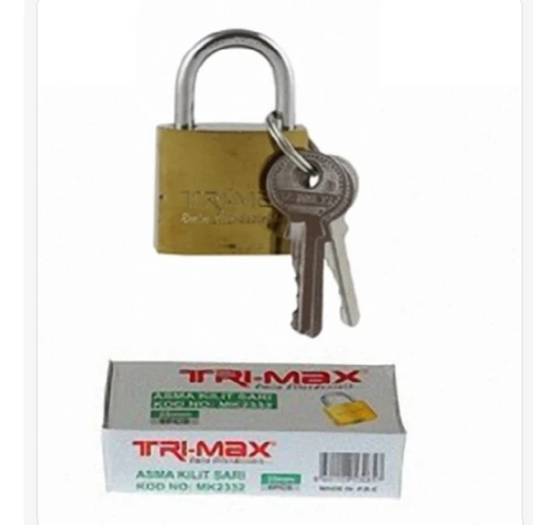 Trimax Asma Kilit Sarı NO:25 mm MK2332 ürün görseli 1