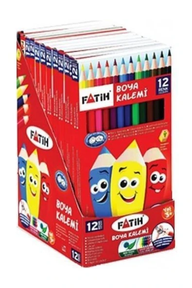 Fatih 12 Renk Tam Boy Kuru Boya Kalemi 33112 ürün görseli 1