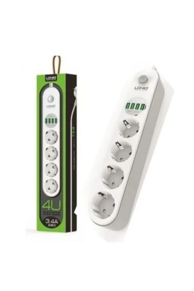 Se4432 4 Priz+ 4 Usb Akım Korumalı Priz ürün görseli 1