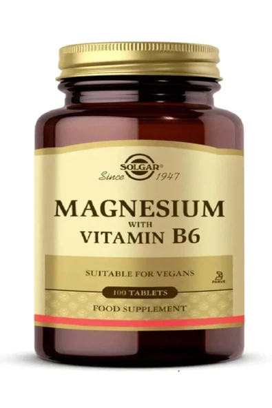Solgar Magnesium with Vitamin B6 100 Tablet ürün görseli 1