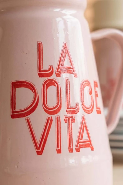 Dolce Vita Bardaklı Emaye Sürahi - Resim 4