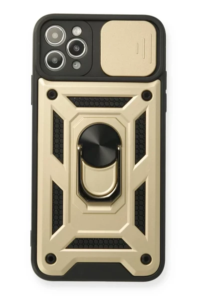 Newface Apple iPhone 11 Pro Kılıf Pars Lens Yüzüklü Silikon - Gold ürün görseli 1