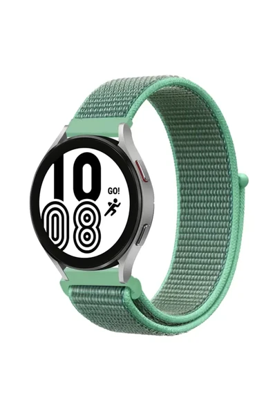 Newface Samsung Galaxy Watch 4 Hasırlı Cırtcırtlı Kordon - Turkuaz ürün görseli 1