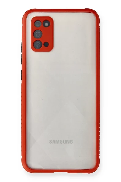 Newface Samsung Galaxy A02S Kılıf Miami Şeffaf Silikon - Kırmızı ürün görseli 1