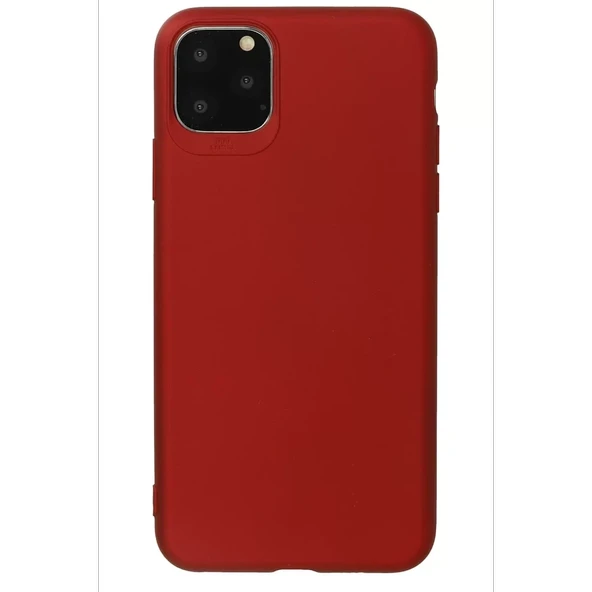 Newface Apple iPhone 11 Pro Max Kılıf First Silikon - Bordo - Resim 2