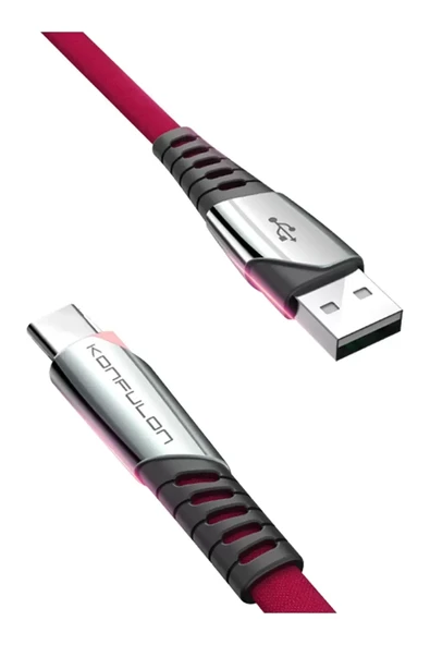 Konfulon DC18 Type-C Kablo 1M 5A - Kırmızı ürün görseli 1