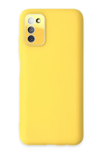 Newface Samsung Galaxy A03S Kılıf Lansman Glass Kapak - Sarı ürün görseli 1