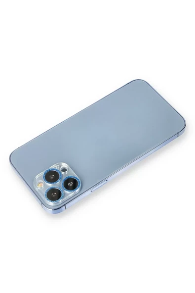 Newface Apple iPhone 12 Pro Max Shine Kamera Lens Koruma Cam - Mavi ürün görseli 1